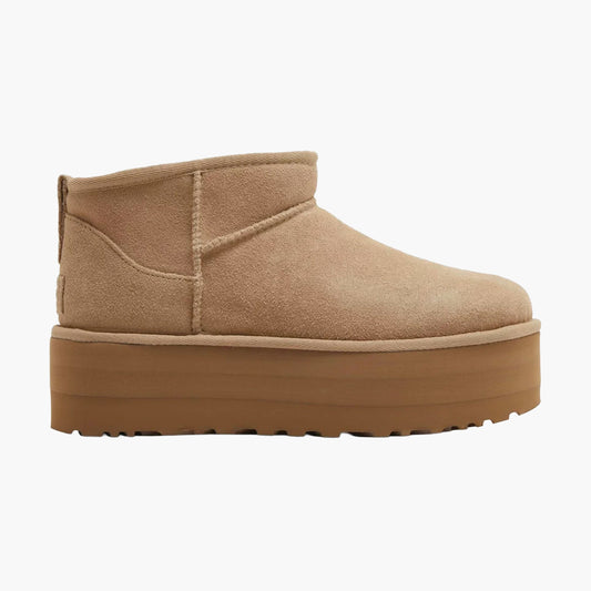Bottines à plateforme Ultra-mini classique Beige